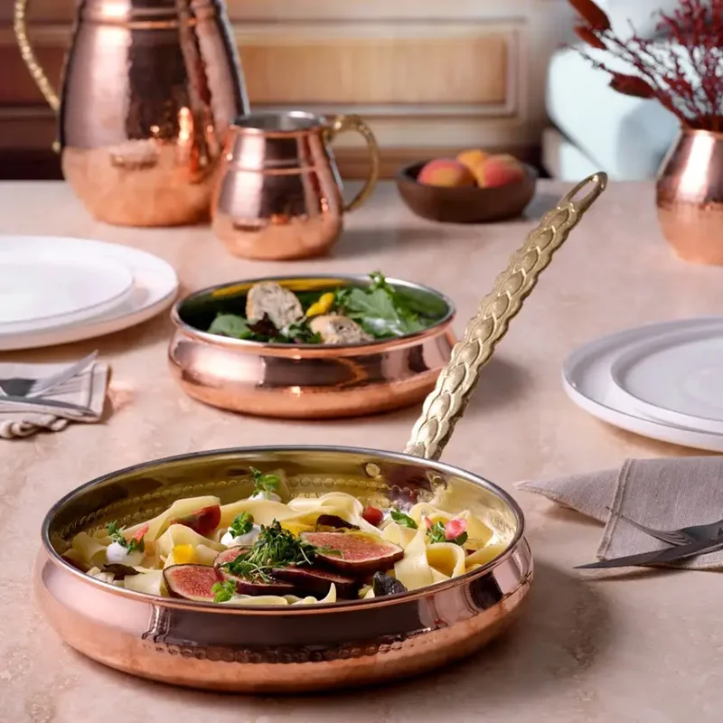 عکس ماهیتابه مسی امسان تپه باستانی 24 سانتی