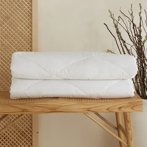 لحاف یک نفره کاراجاهوم بامبو سفید