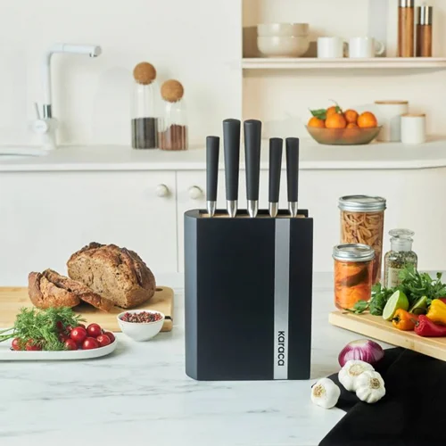 عکس سرویس چاقو 6 پارچه استیل ژاپنی کاراجا کیوتو