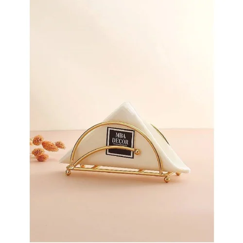 جا دستمالی دکور آرت هارمونی طلایی 18×18 سانتی