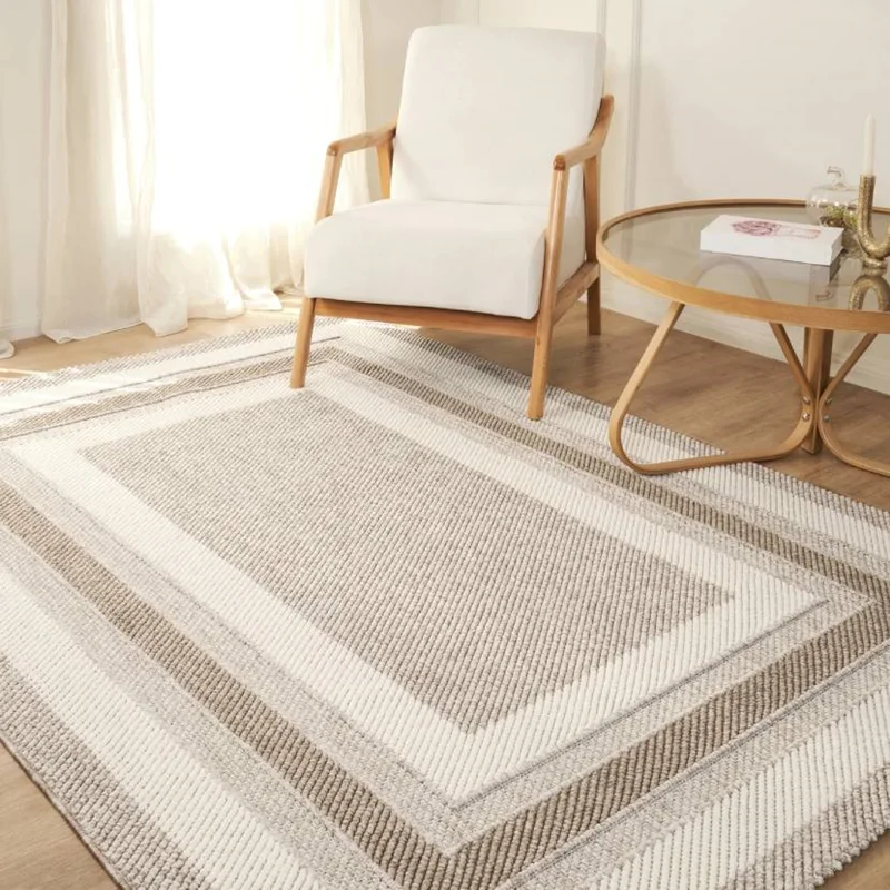 عکس فرش کاشمیر میرلا اسکاندیناوی 230×160 سانتی بژ