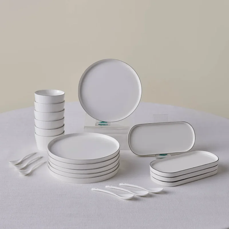عکس سرویس صبحانه خوری 22 پارچه 6 نفره کاراجا بومو پلاتین