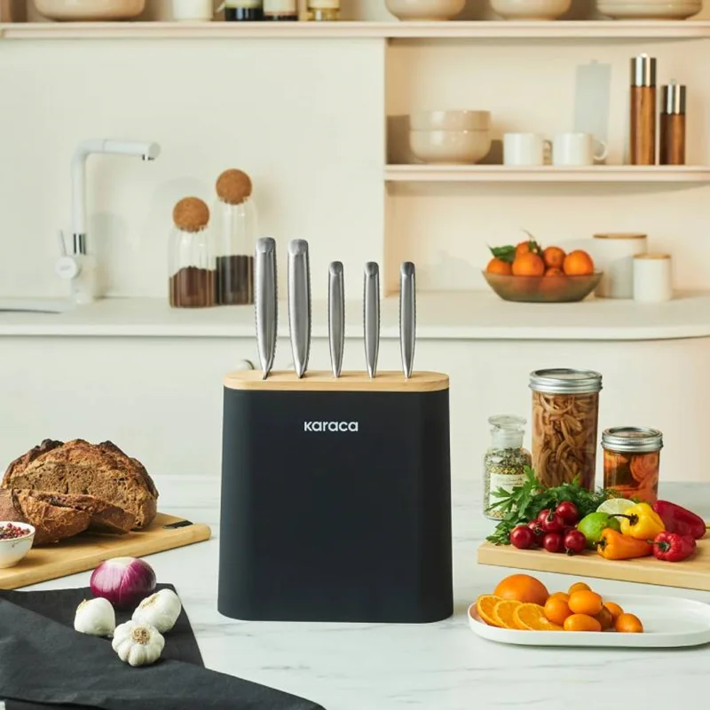 عکس سرویس چاقو 6 پارچه استیل ژاپنی کاراجا سامورایی