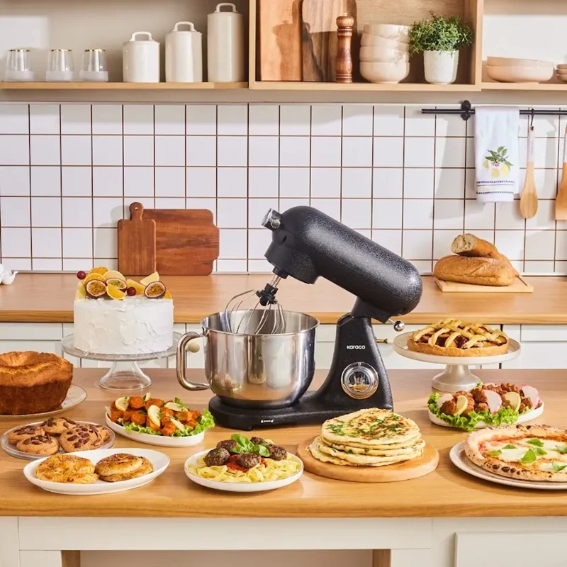 عکس همزن کاسه دار کاراجا Powercast مشکی براق 1800 وات 6.2 لیتر