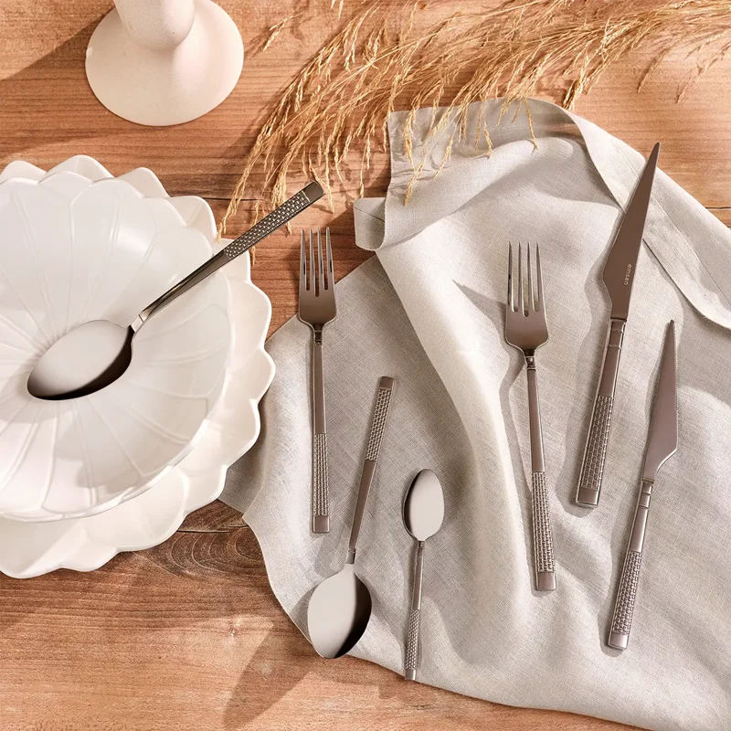عکس سرویس قاشق و چنگال 84 پارچه امسان Side