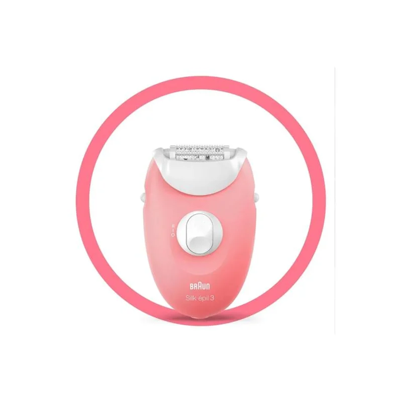 عکس اپیلاتور خشک براون Silk-épil 3 3176 صورتی