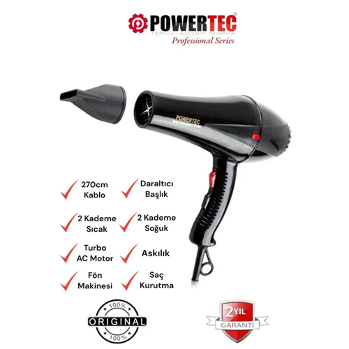سشوار پاورتک Tr-901 مشکی 2500 وات