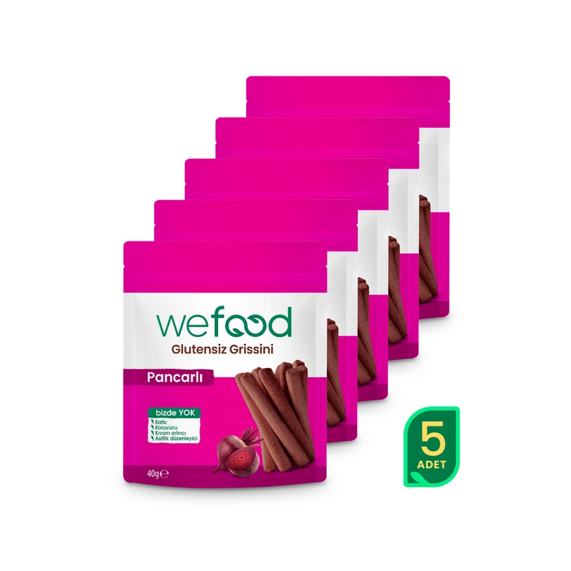 گریسینی بدون گلوتن چغندر ویفود بسته ۵ عددی ۴۰ گرمی