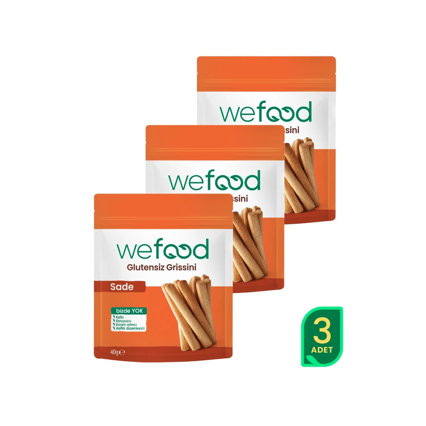 گریسینی بدون گلوتن ساده ویفود 3 عددی 40 گرمی