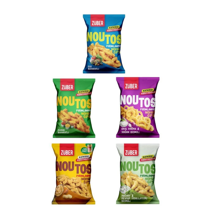 اسنک نخود نوتوس زوبر بسته ترکیبی ۵ عددی ۵۵ گرمی