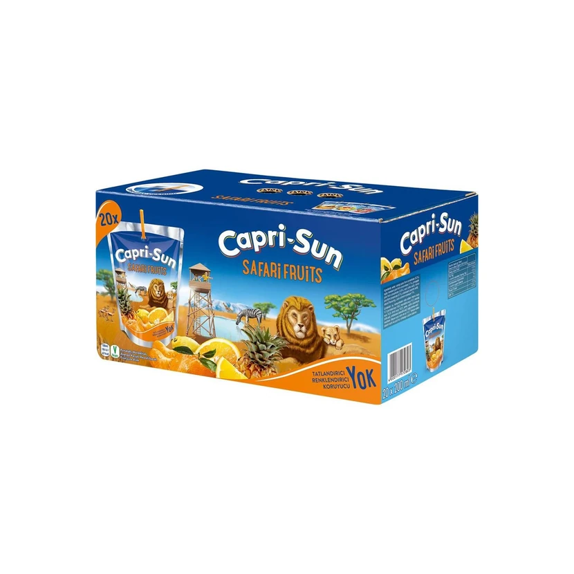 نوشیدنی میوه‌ای مخلوط کپری سان سفاری سان بسته 20 عددی 200 میلی‌لیتری