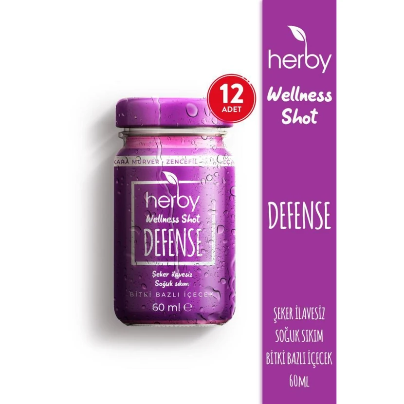 نوشیدنی گیاهی تقویت ایمنی شات زنجبیل هربی بسته 12 عددی 60 میلی‌لیتر