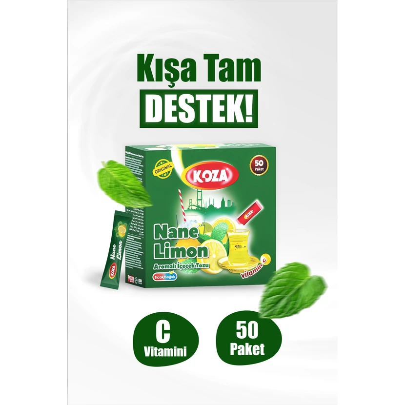 پودر نوشیدنی تک‌نوش نعناع لیمو کوزا ۵۰ ساشه