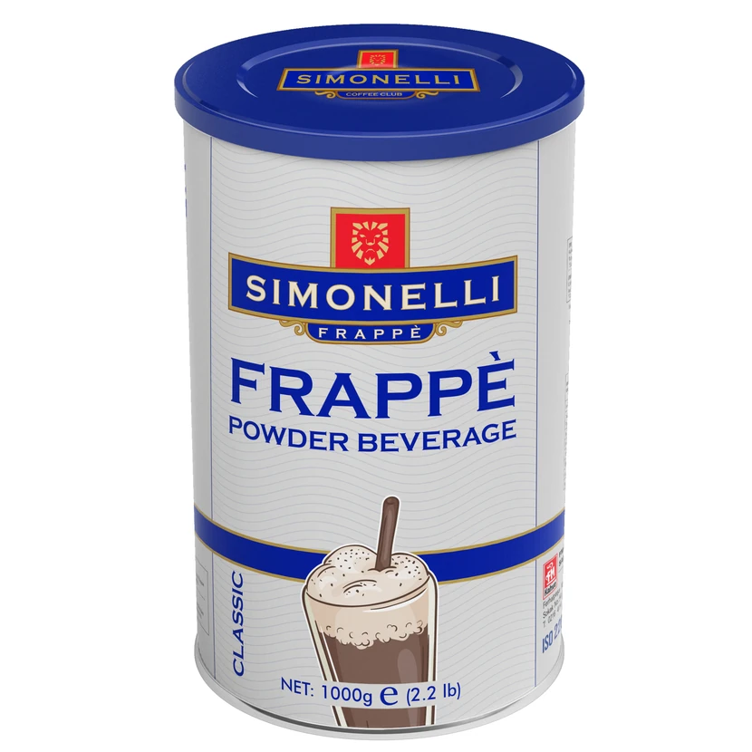 پودر فرپه قهوه سرد سیمونلی 1000 گرمی قوطی فلزی