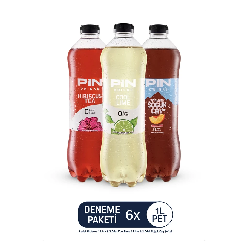 چای سرد بدون شکر کالری پین طعم لیمو خنک و هلو بسته ۶ عددی ۱ لیتری