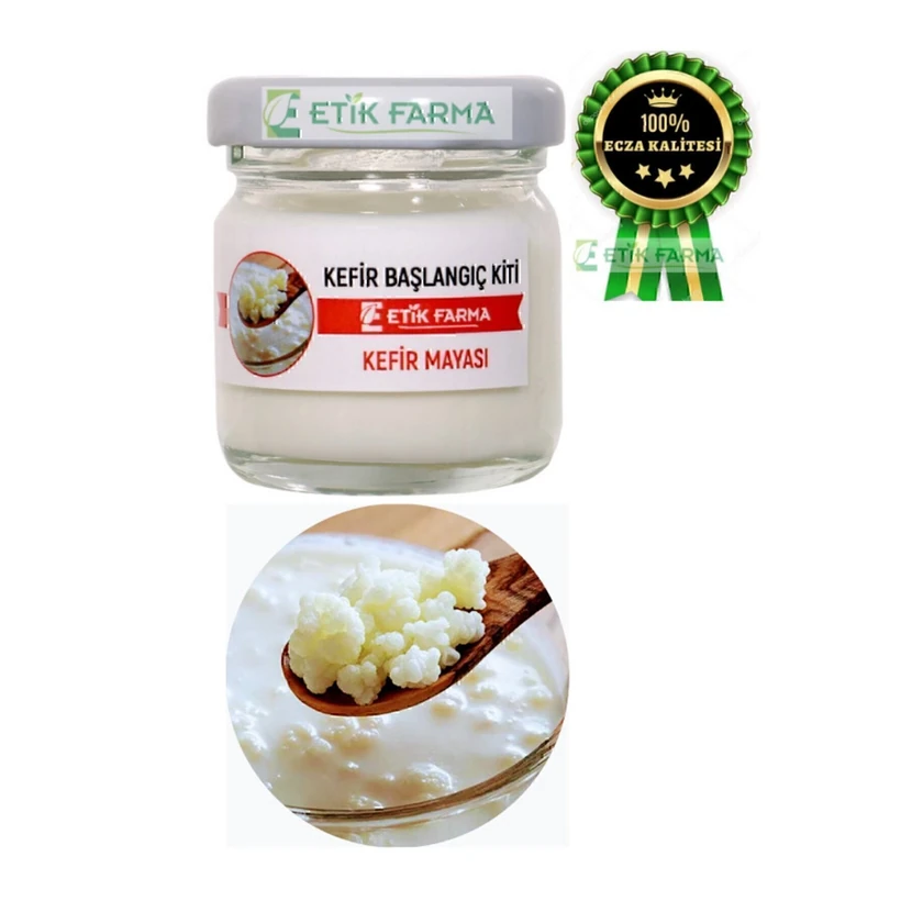 مایه کفیر شیر قفقازی ارگانیک با دانه‌های زنده اتیک فارما