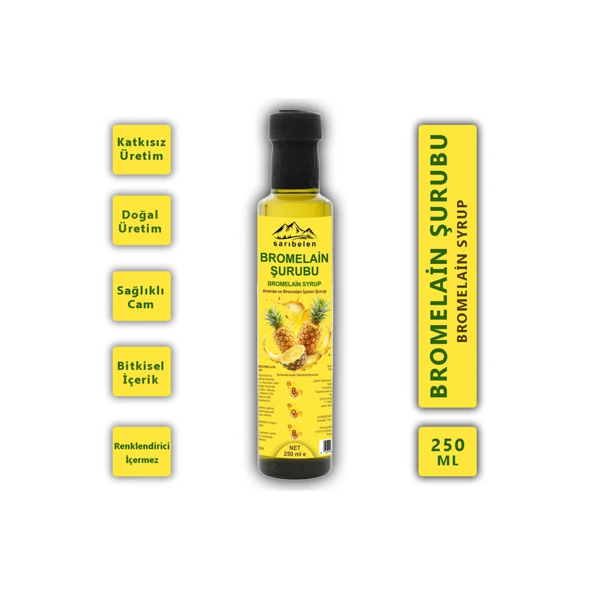 شربت دتوکس آناناس حاوی بروملین ساریبلن ۲۵۰ میلی‌لیتر با کوآنزیم کیو۱۰ و ال کارنیتین