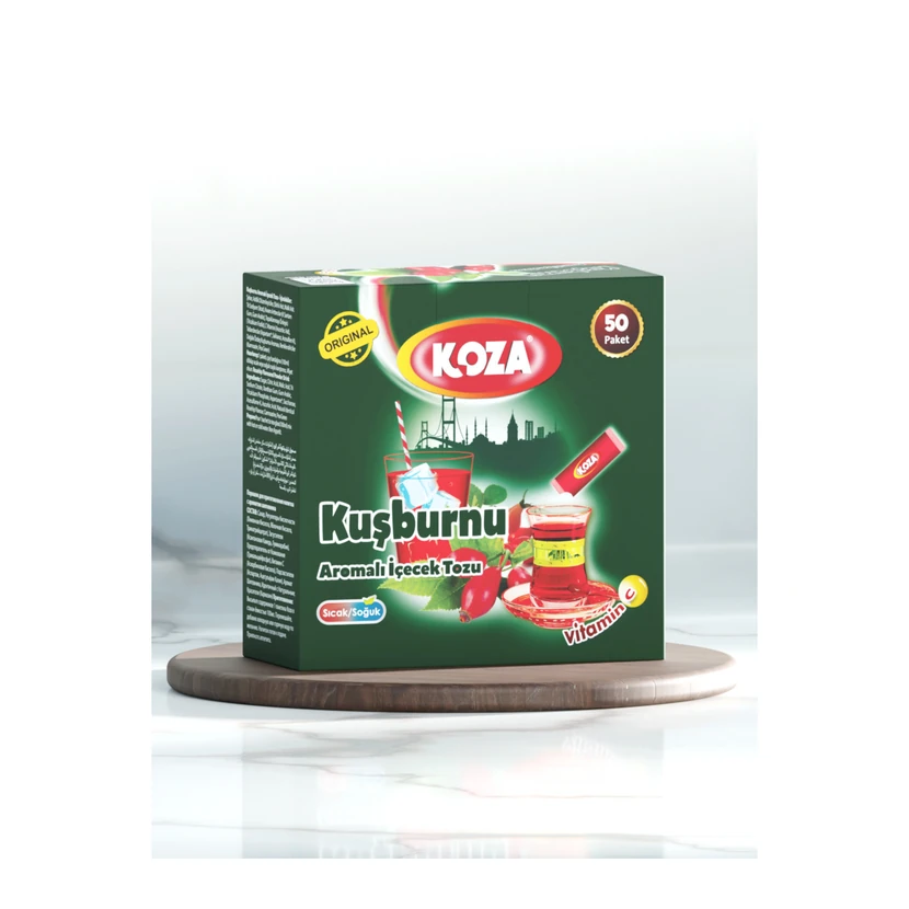 پودر نوشیدنی نسترن تک‌نوش کوزا بسته 50 عددی