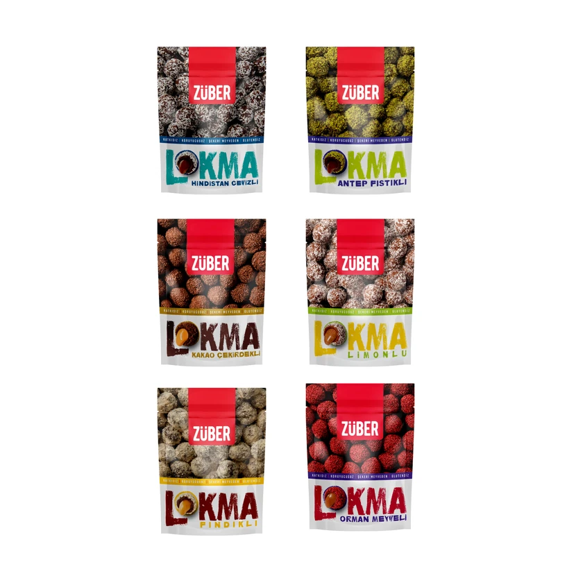 توپ میوه‌ای زوبر ۶ عددی ۹۶ گرمی