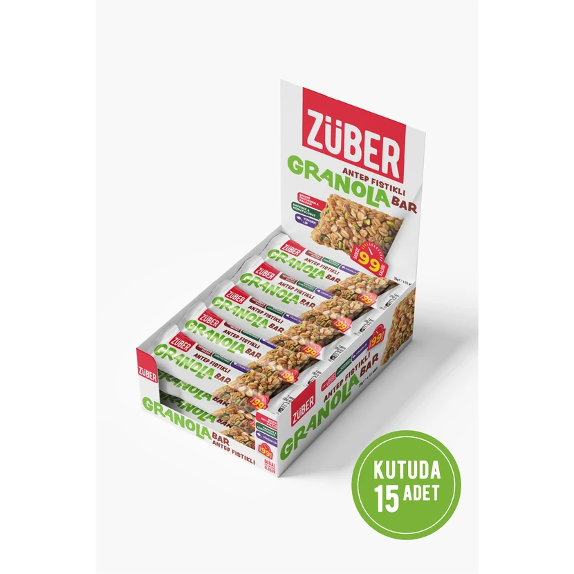 گرانولا بار پسته زوبر ۱۵ عددی ۲۵ گرمی