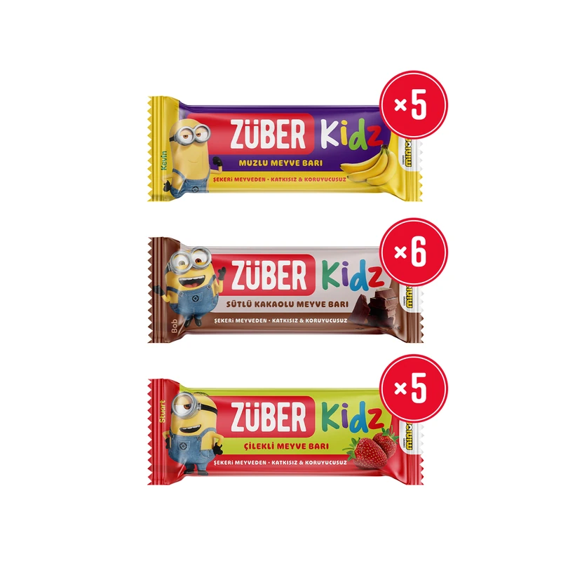 بار میوه‌ای کودک زوبر 16 عددی 25 گرمی