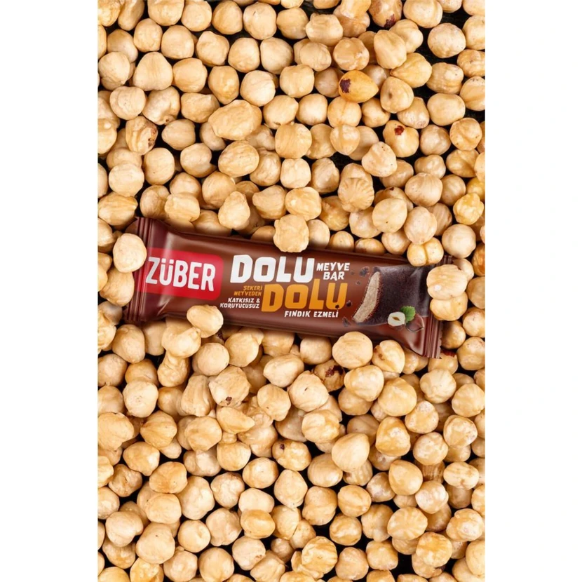 بار میوه‌ای زوبر با کره فندق بسته 12 عددی 30 گرمی