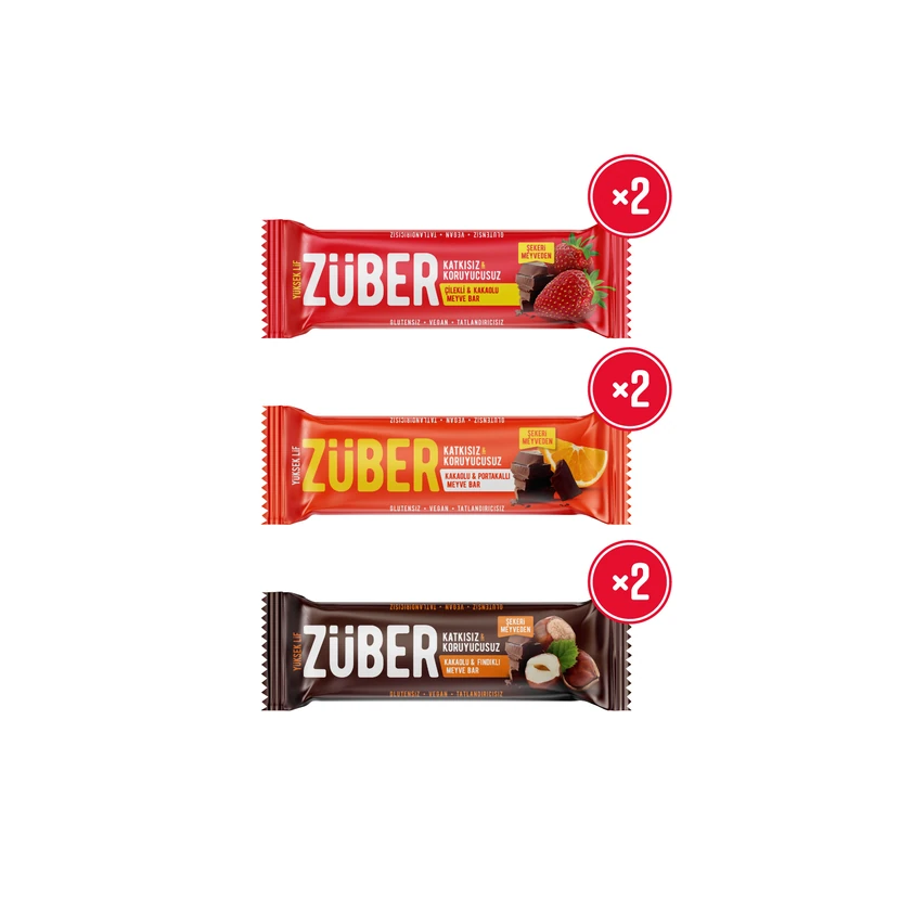 بسته ۶ عددی بار میوه‌ای زوبر