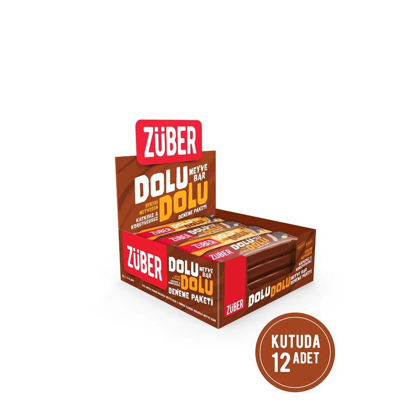 بار میوه‌ای زوبر بسته مخلوط ۱۲ عددی ۳۰ گرمی