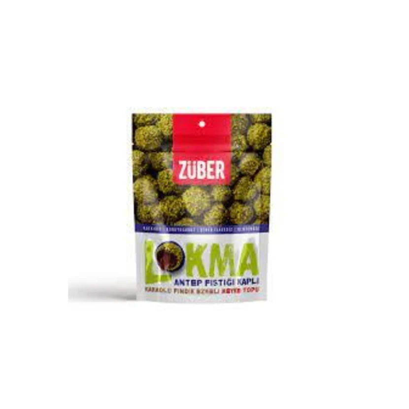 توپ میوه‌ای زوبر با روکش پسته و مغز کاکائویی فندقی