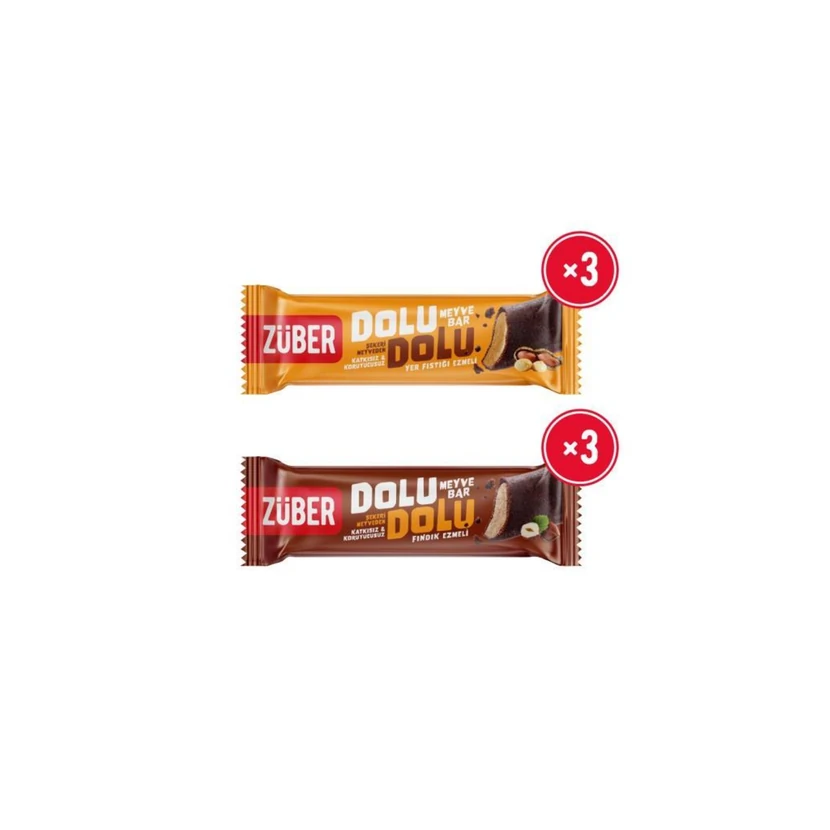 بسته مخلوط میوه‌بار زوبر ۶ عددی ۳۰ گرمی