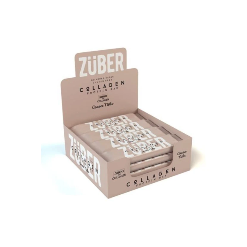 بار پروتئینی زوبر با دانه کاکائو بدون گلوتن بدون شکر وگان ۱۲ عددی