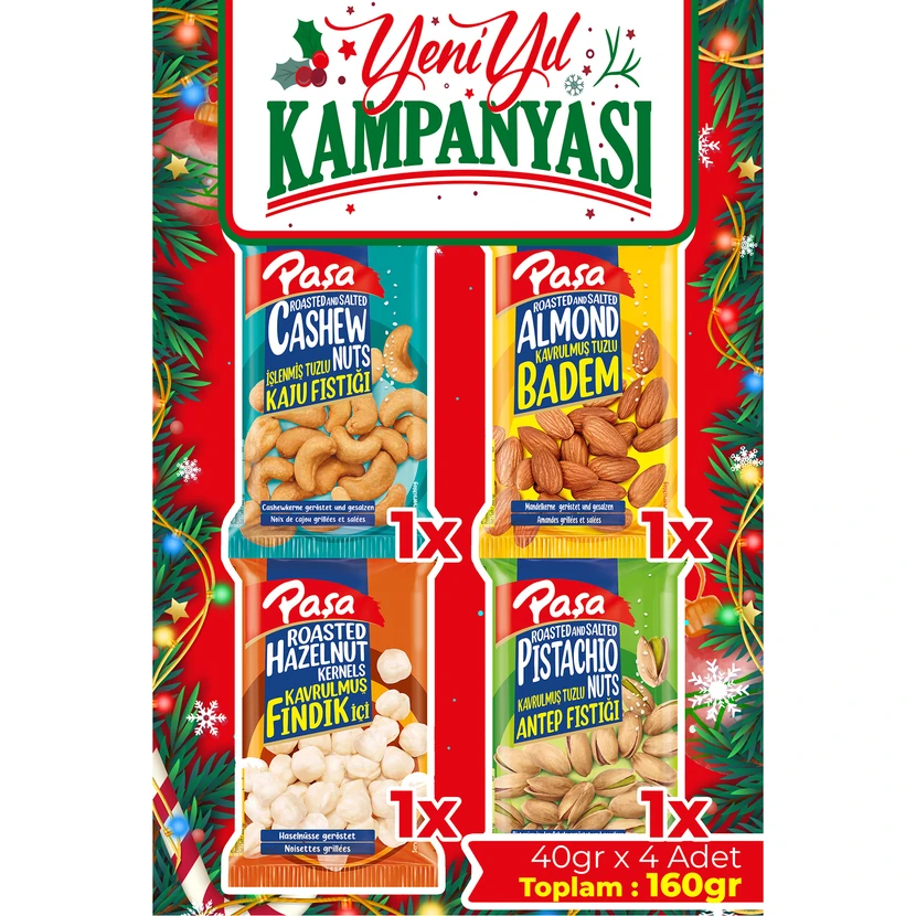 مخلوط آجیل پاشا 40 گرمی (4 عددی) درجه یک