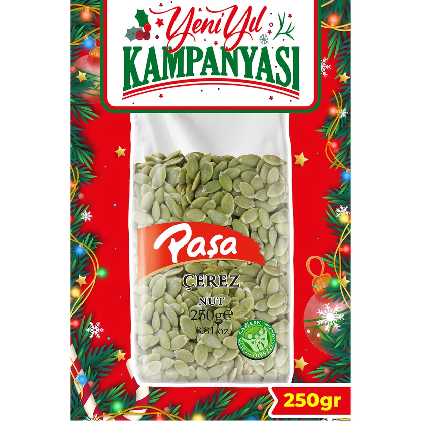 مغز تخمه کدو خام پاشا 250 گرم بدون نمک