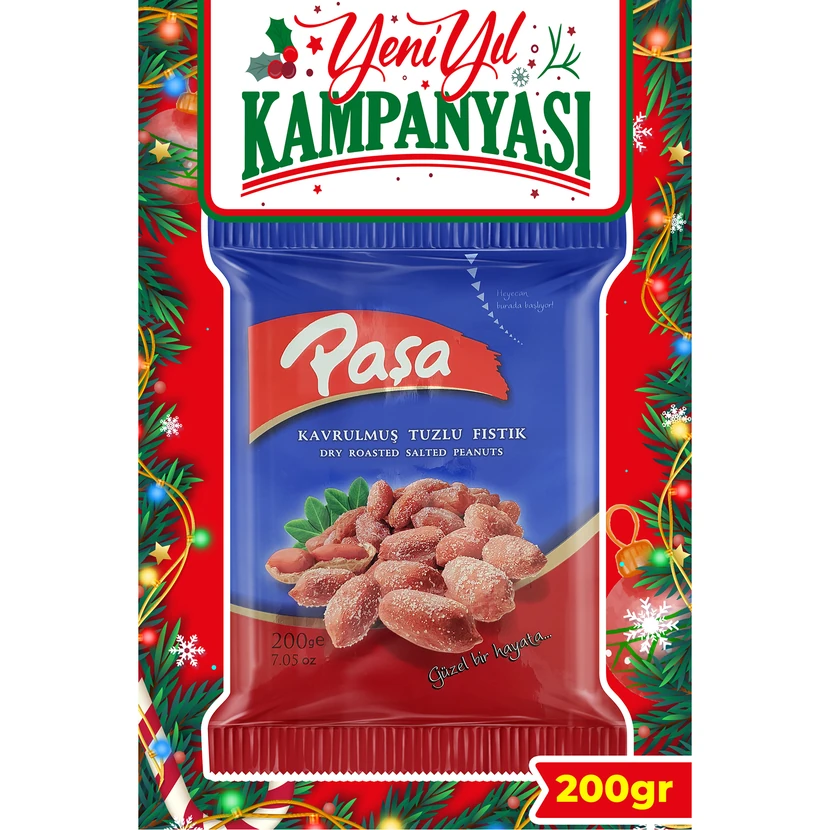 بادام‌زمینی بوداده و نمکی پاشا 200 گرم