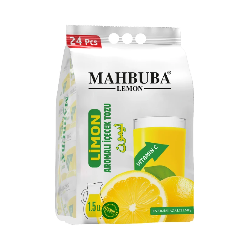 پودر نوشیدنی سرد با طعم لیمو محبوبا بسته 24 عددی 11.2 گرم