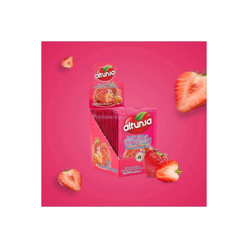 نوشیدنی پودری خنک توت‌فرنگی آلتونسا 9 گرمی 24 عددی