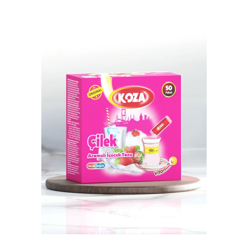 پودر نوشیدنی توت‌فرنگی کوزا 50 عددی