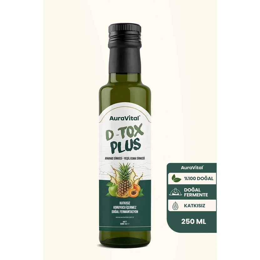 سرکه دتوکس طبیعی اوراویتال آناناس و سیب سبز 250 میلی