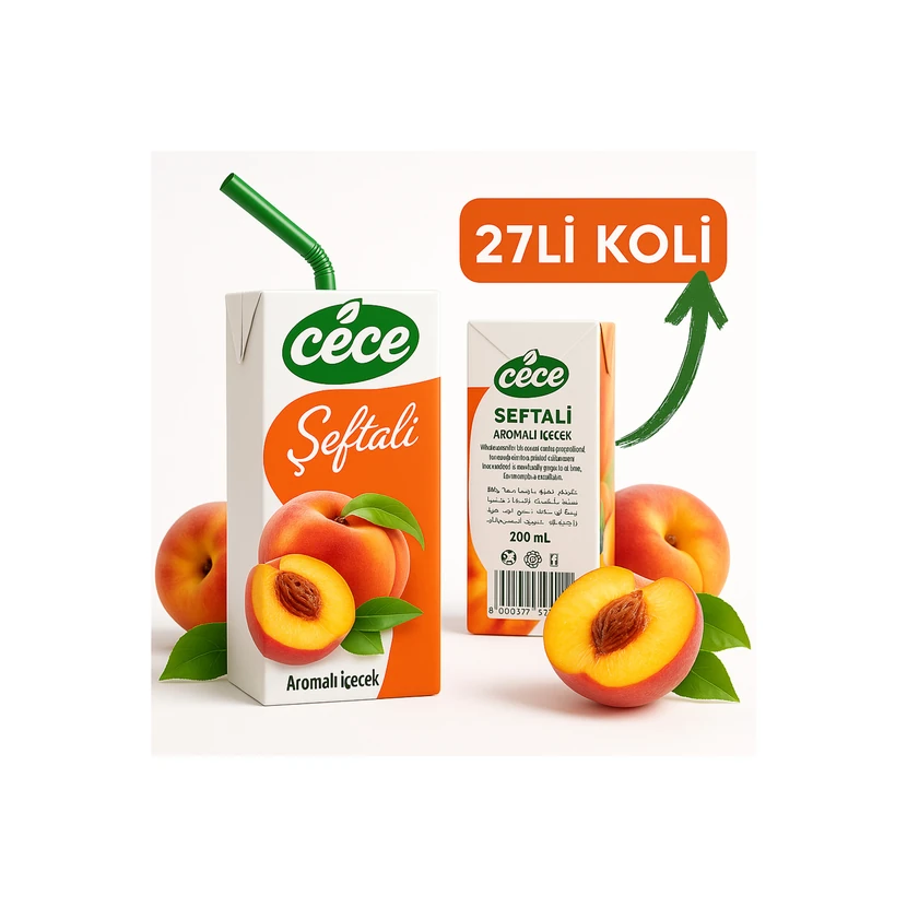 آب‌میوه هلو چچه 200 میلی‌لیتر کارتن 27 عددی