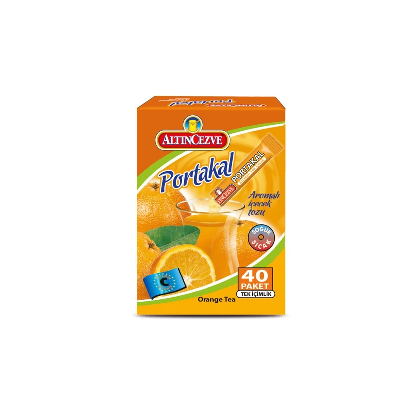 پودر نوشیدنی تک‌نفره پرتقالی آلتینچزوه بسته 40 عددی (1.5 گرمی هر ساشه)