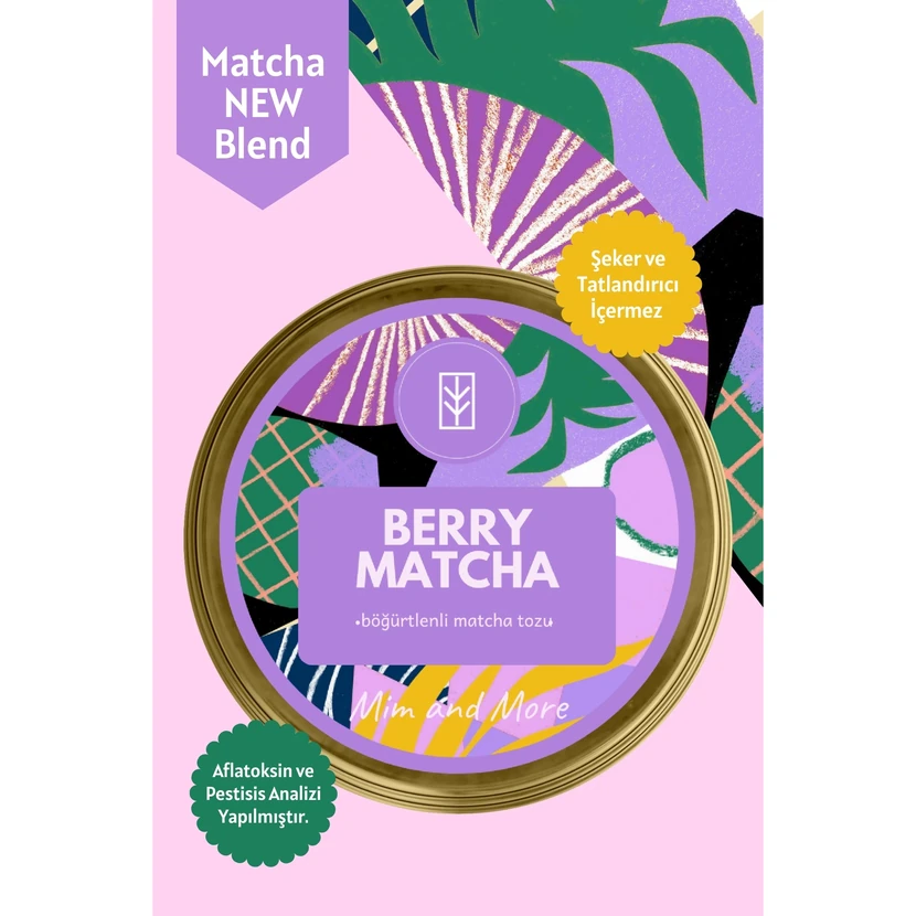 میم اند مور ماچا با طعم بری و ماست 25 گرمی