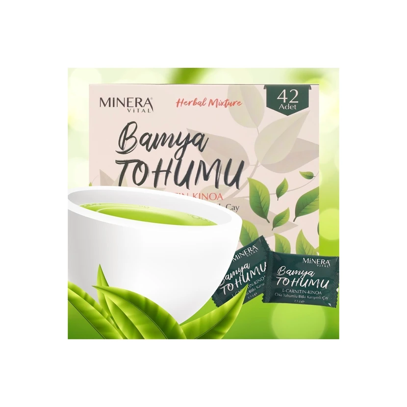 دمنوش لاغری تخم بامیه مینرا ویتال 42 عددی