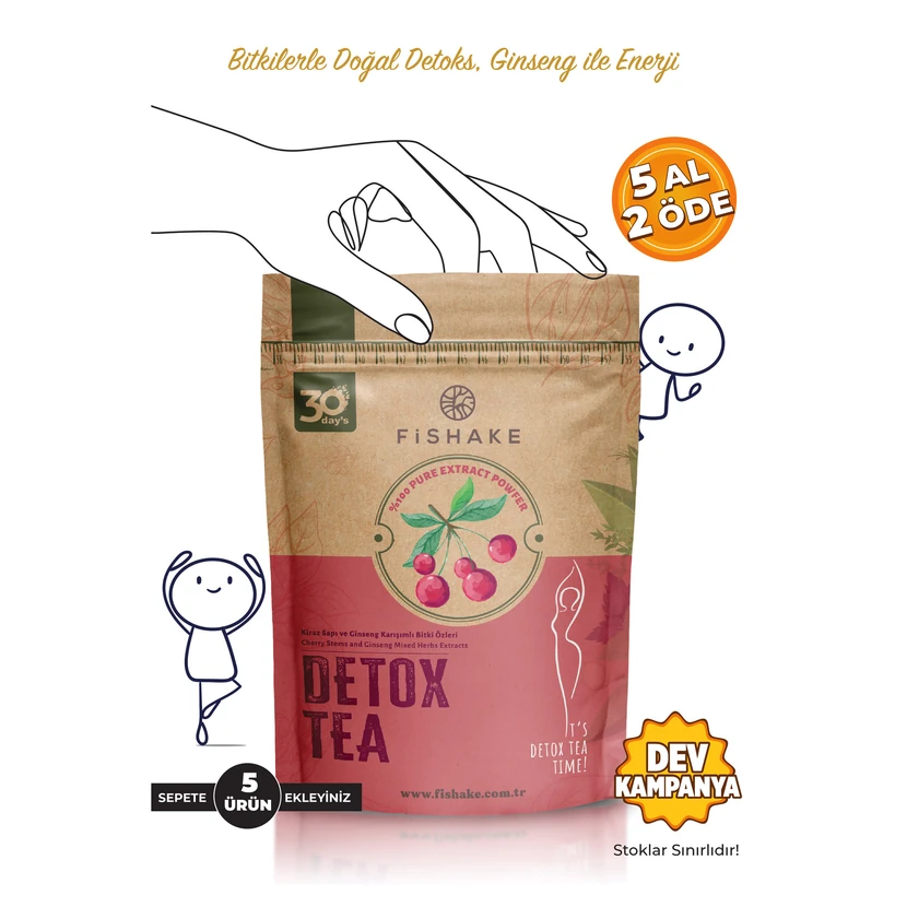 دمنوش دتوکس با ساقه گیلاس و جینسینگ 30 روز