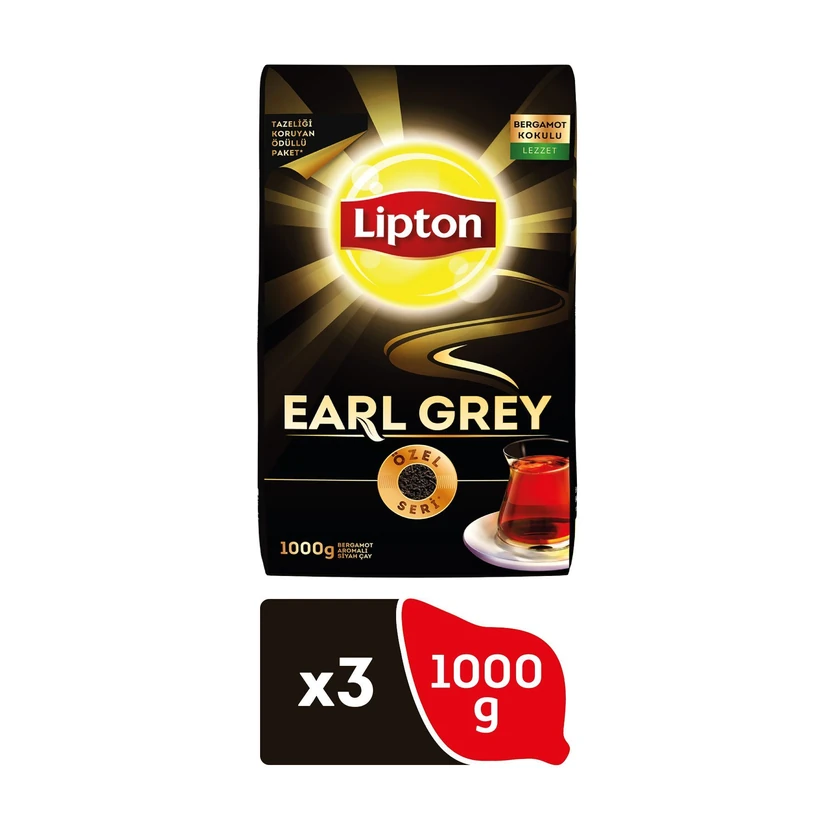 چای ارل گری لیپتون بسته 3 عددی 1000 گرم