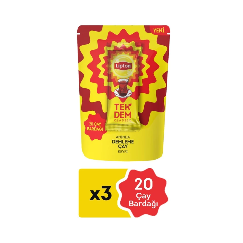 چای فوری تک‌دم کلاسیک لیپتون مجموعه 3 بسته 10 عددی