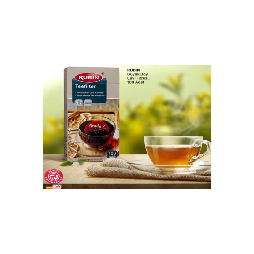 فیلتر چای بزرگ روبین 100 عددی