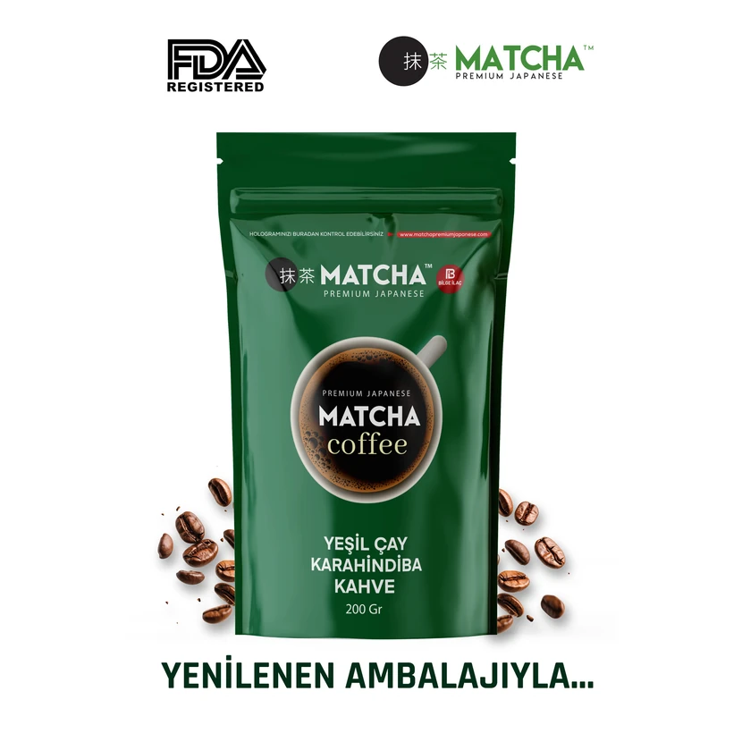قهوه با چای سبز و قاصدک ماچا پریمیوم بیلگه 200 گرم