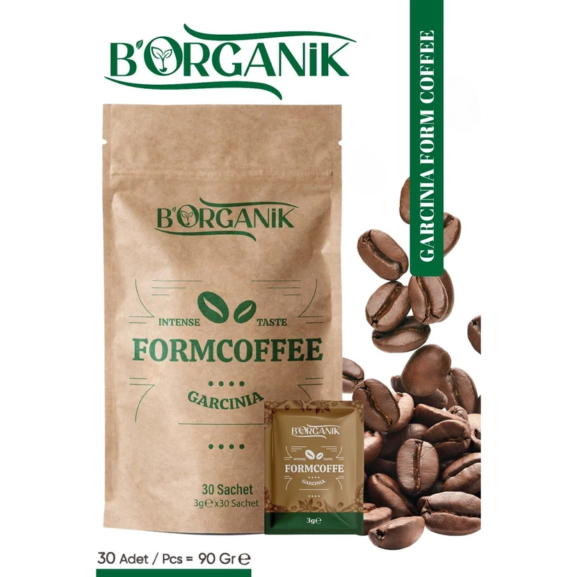 پودر قهوه فرم بی‌اورگانیک با گارسینیا ترکیب گیاهی 90 گرم