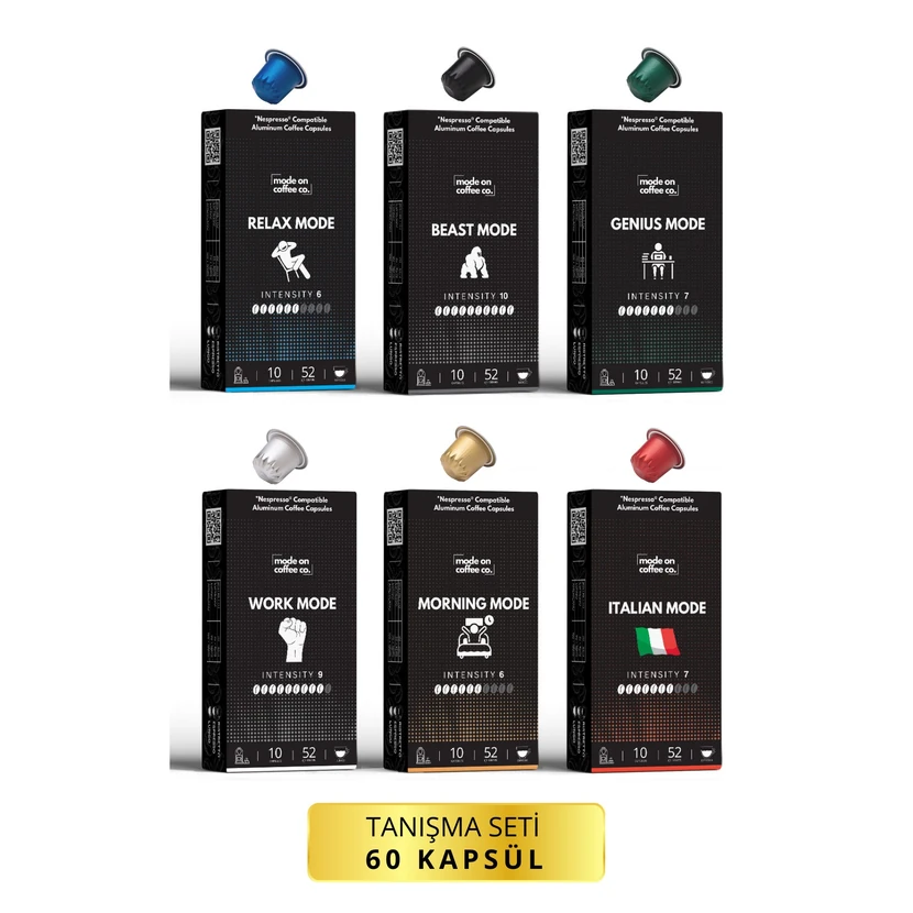 کپسول آلومینیومی قهوه ساز سازگار با نسپرسو مودآن کافی 60 عددی