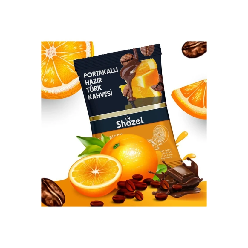 شازل قهوه ترک آماده پرتقالی 100 گرمی